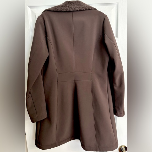 Woman’s Patagonia SZ Small Brown Soft Shell Au Train Fleece Coat Jacket - Picture 12 of 14